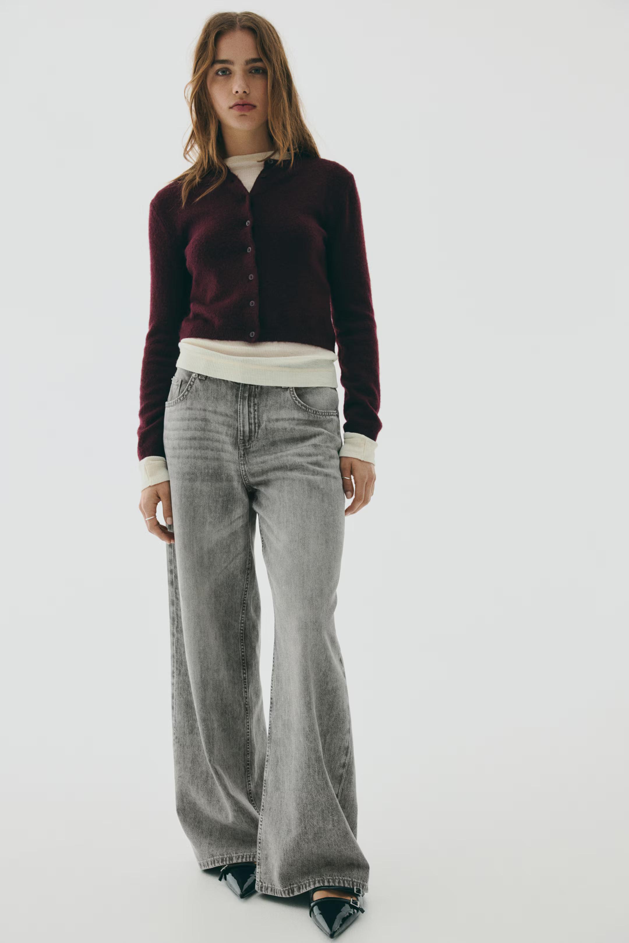 Wide Regular Jeans - Denim gray - Ladies | H&M US | H&M (US + CA)