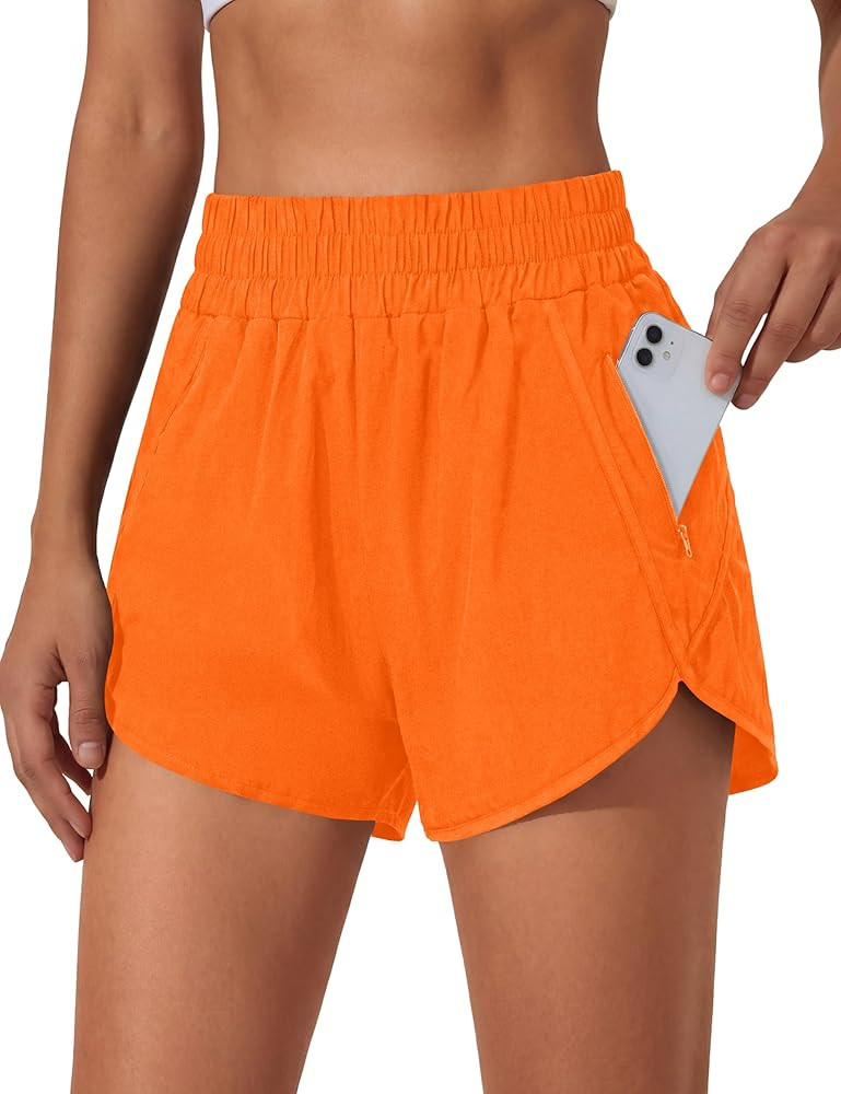 BMJL Women's Running Shorts Elastic High Waisted with Pockets, 2.5" Sporty Workout Quick Dry Athl... | Amazon (US)