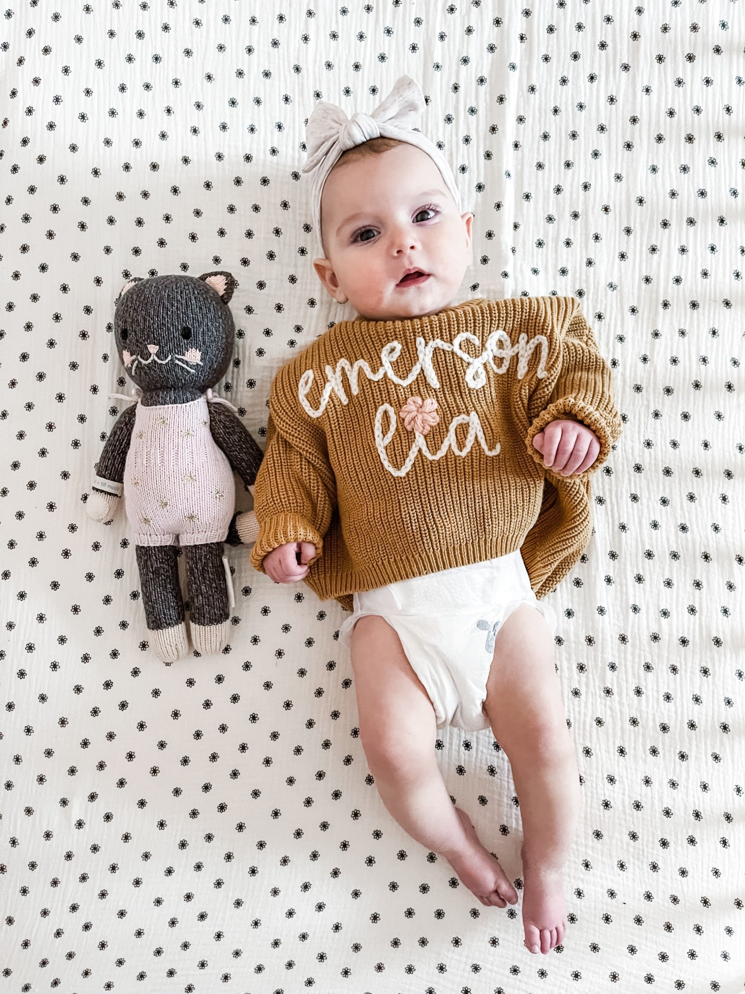 Month five of the oversize baby name sweater  

#LTKKids #LTKBaby