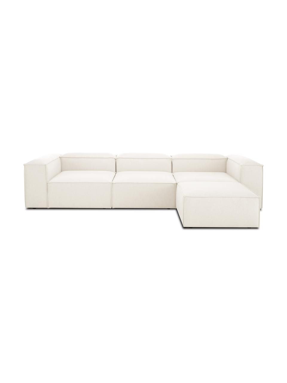 Modulares Sofa Lennon (4-Sitzer) mit Hocker in Beige | WestwingNow EU