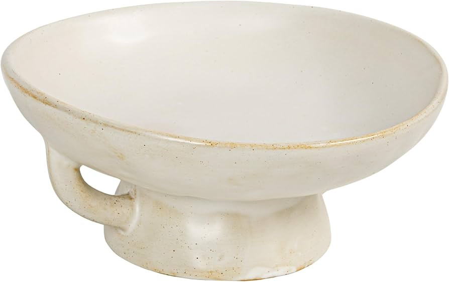 Creative Co-Op Stoneware Bowl w Reactive Glaze, White | Amazon (US)