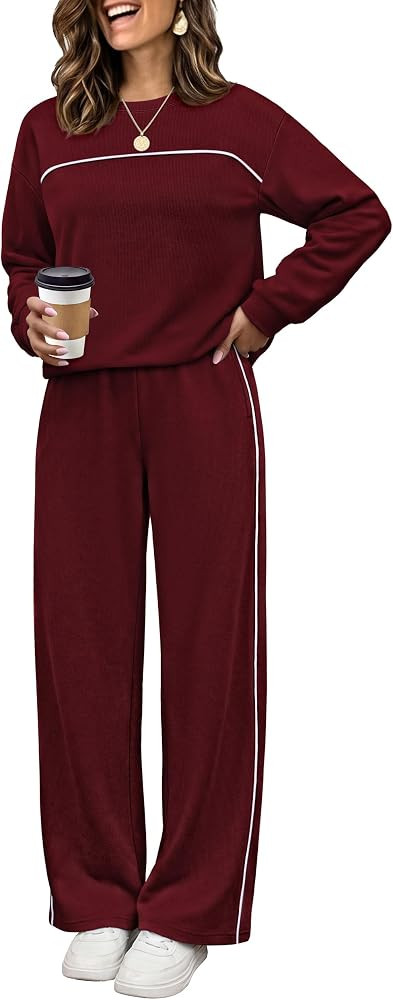 OFEEFAN Two Piece Lounge Sets for Women Matching Sets Clothing Fall Outfits | Amazon (US)