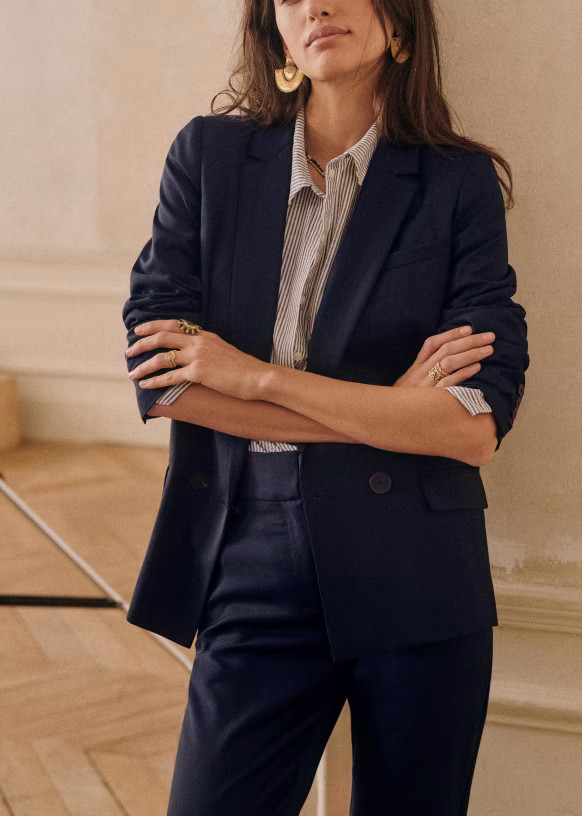 Christie Jacket - Pastel check wool - Recycled wool - Sézane | Sezane Paris