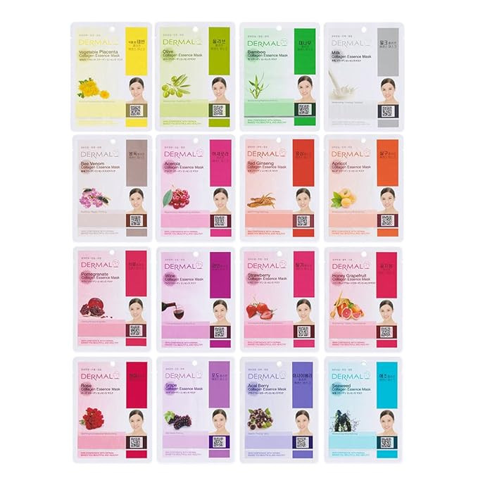 Korean Collagen Face Mask – Hydrating & Soothing Sheet Mask with Panthenol – Hypoallergenic C... | Amazon (US)