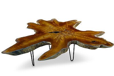Coffee Table Solid Wood To 59 1/8in Tree Pane Living Room Wooden Root | eBay US