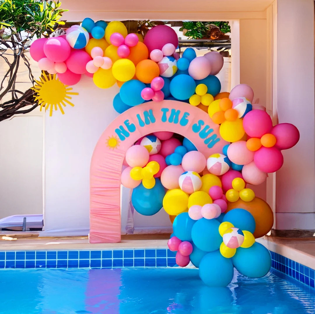 Beach Ball Balloon Garland Kit | Beach Ball Balloon Arch | Summer Pool Party | Beach Birthday | L... | Etsy (US)