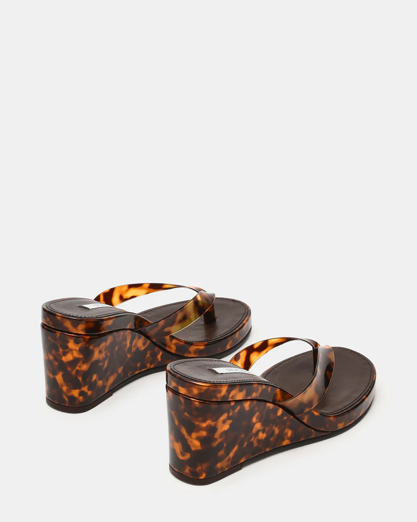 PLAYING Tortoise Thong Wedge Women's Sandal | Steve Madden (US)