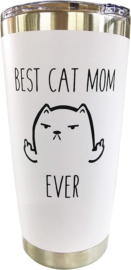 Cat Mom Travel Mugs/Tumbler - 20oz Mug for Coffee/Tea-Funny Gifts for Cat Themed Things, Lovers, ... | Amazon (US)
