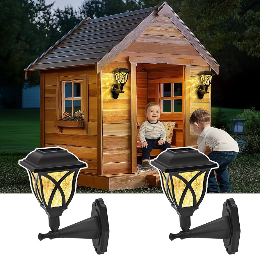 Solar Wall Lantern Outdoor Playhouse Lights, Solar Powered Lights Waterproof, Decorative Lights f... | Amazon (US)