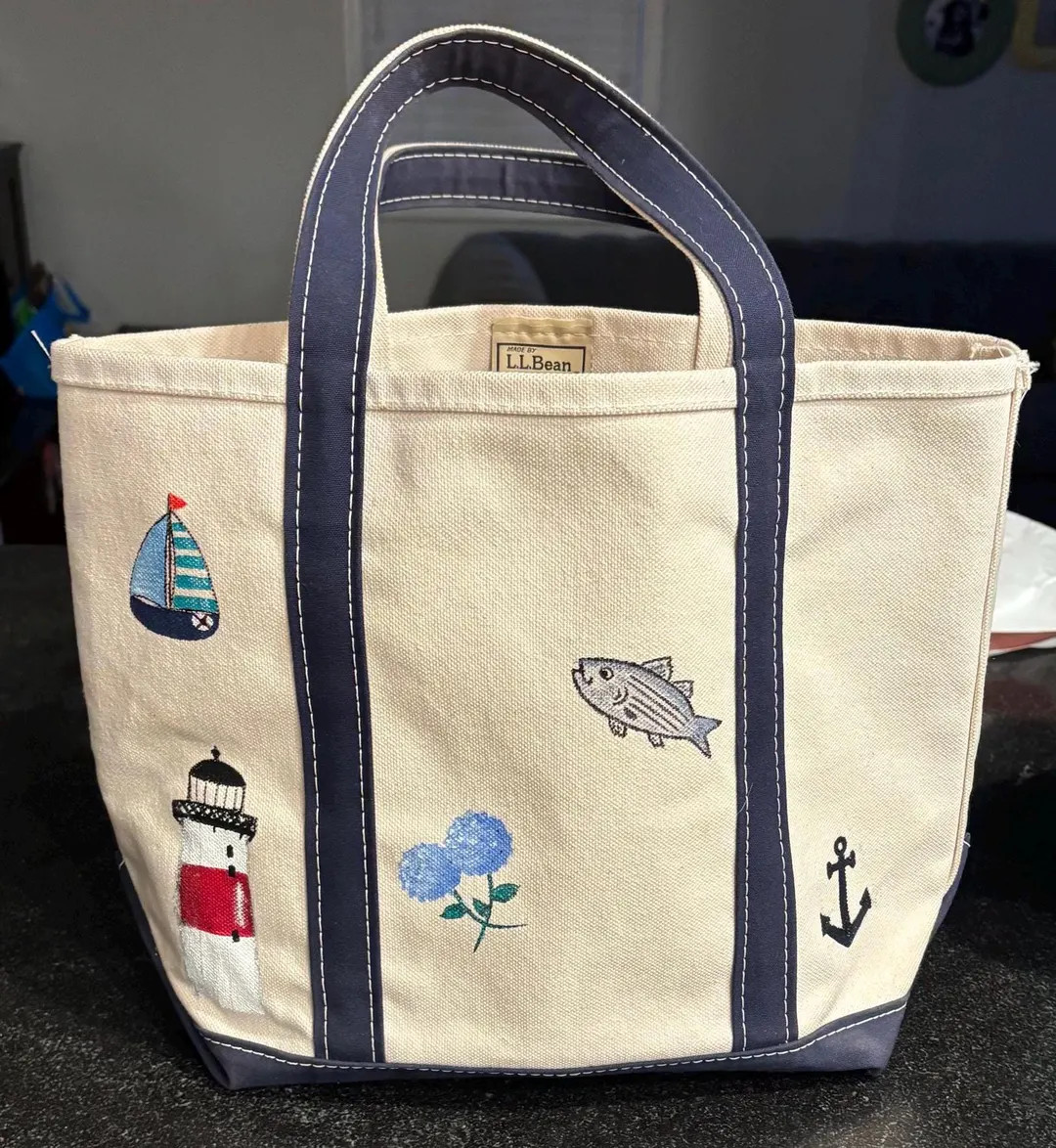 hand painted LL Bean “Boat and Tote” | Etsy (US)