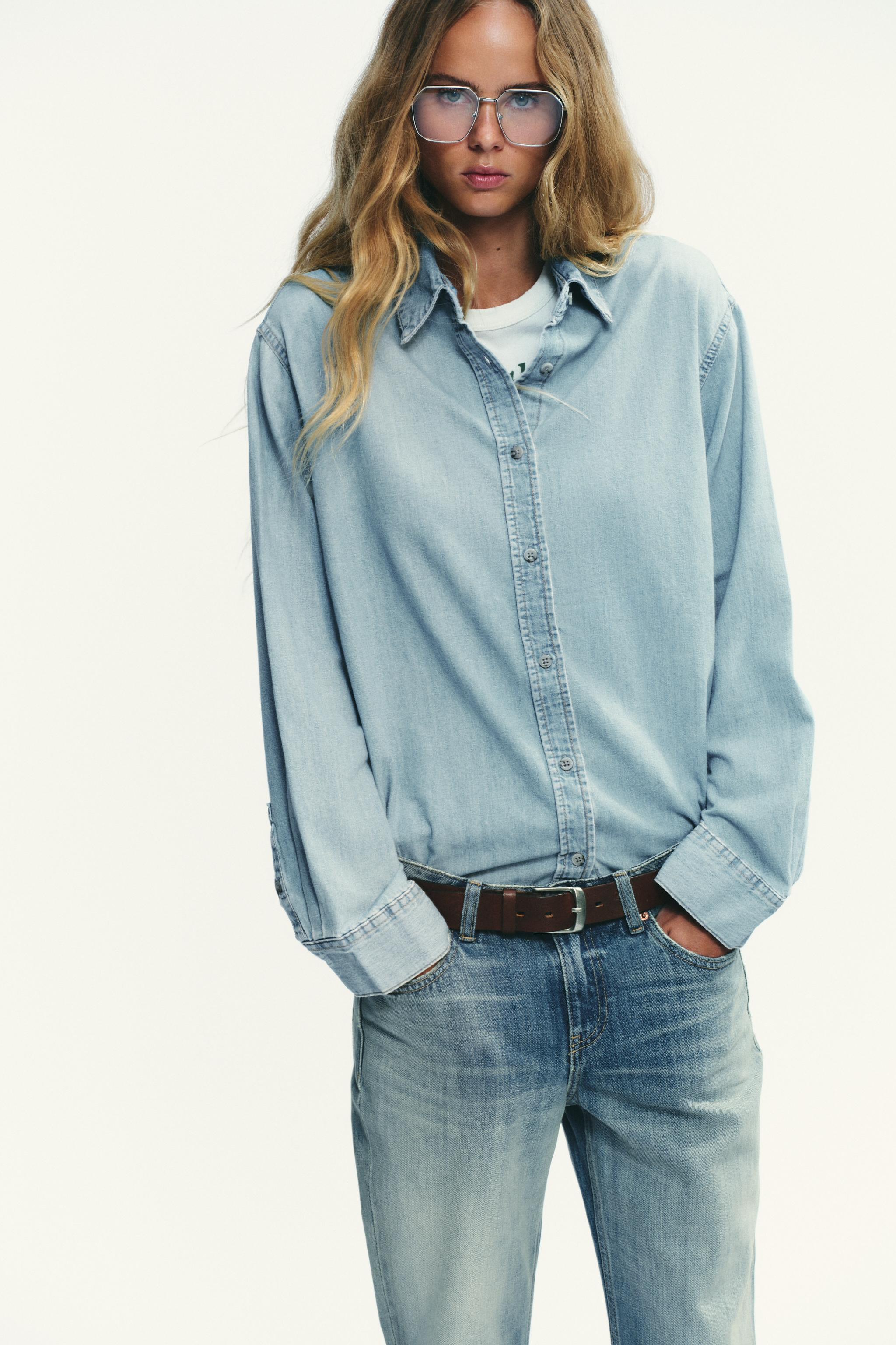TRF LONG DENIM SHIRT | Zara US