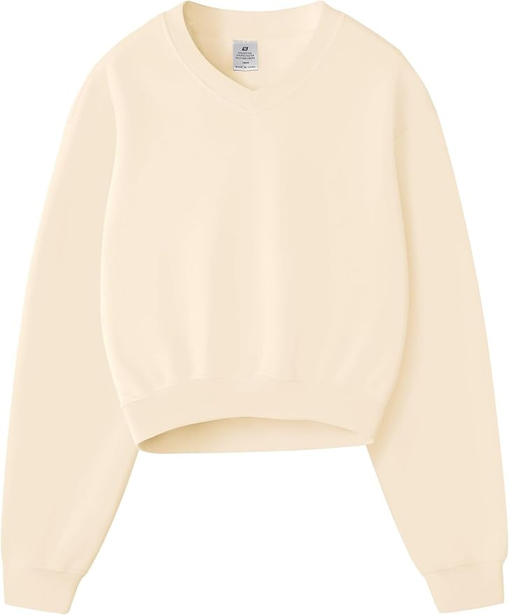 Hatant Sweatshirt for Women Acid Wash Athletic Hoodie Heritage Fleece V-neck Long Sleeve Hoodie F... | Amazon (US)