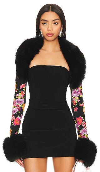 Faux Fur Knit Bolero in Luna Print | Revolve Clothing (Global)