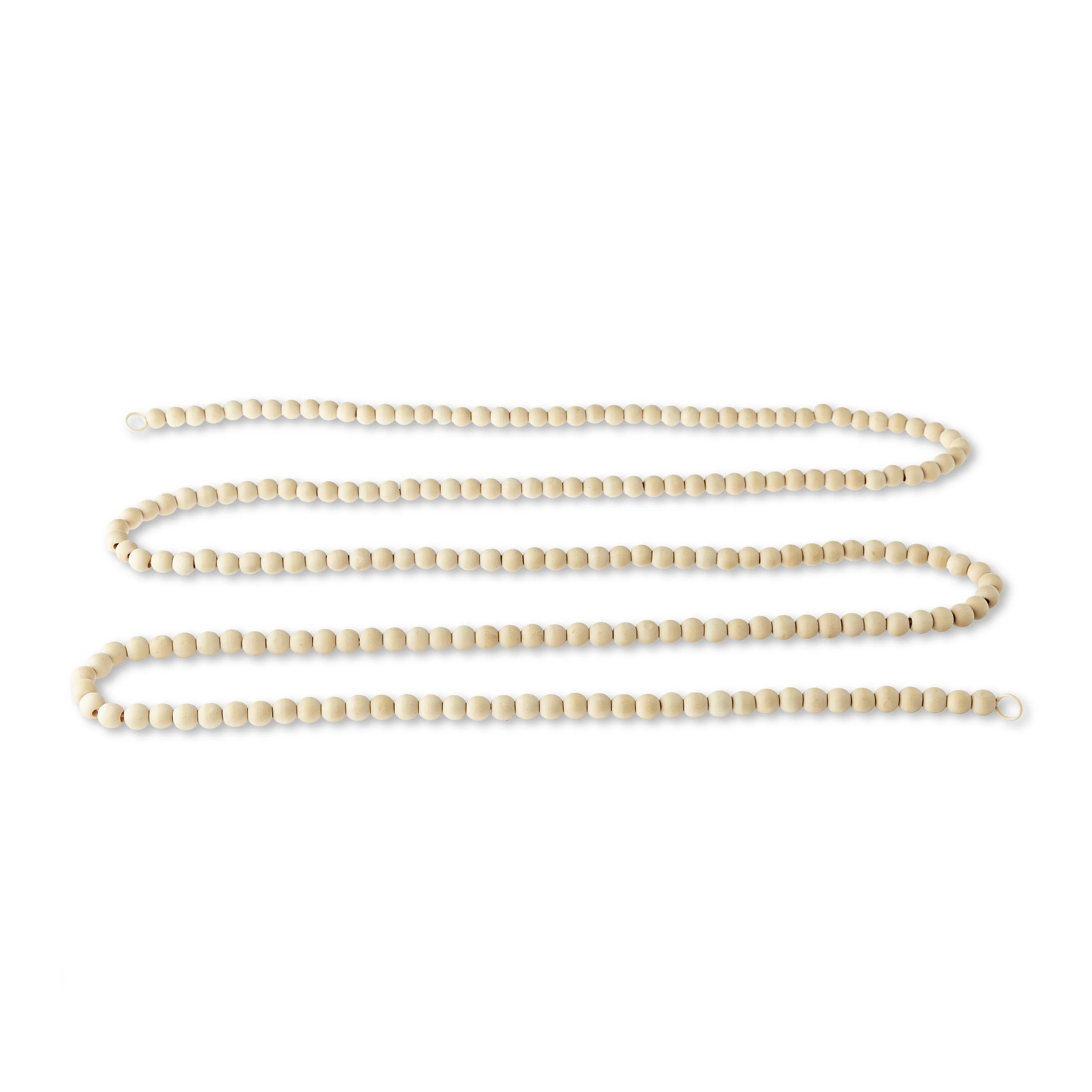 Natural Brown Wooden Bead Christmas Garland, 9 ft, by Holiday Time | Walmart (US)