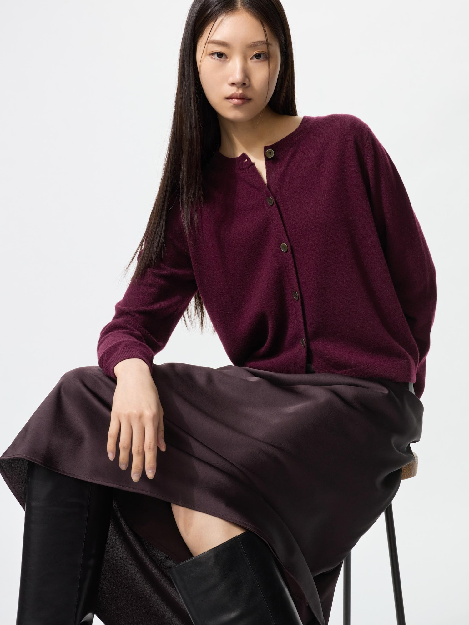 Women's Cashmere Short Cardigan Red XS UNIQLO US | UNIQLO (US)