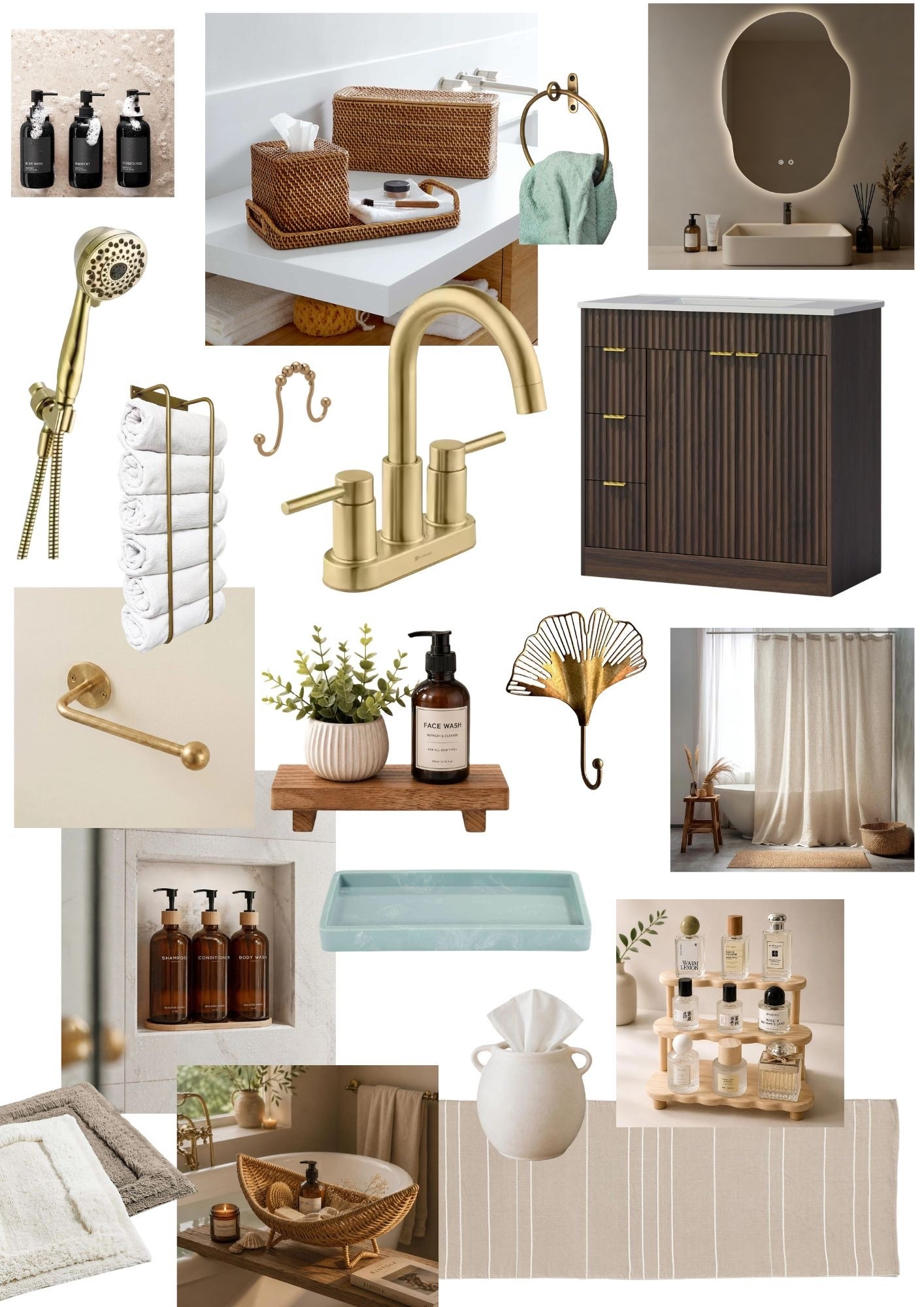 Modern Rustic Bathroom Mood Board

#LTKHome