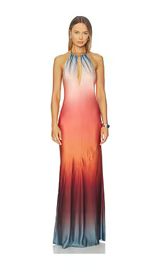 Lovers and Friends Marie Gown in Orange Blue Ombre from Revolve.com | Revolve Clothing (Global)