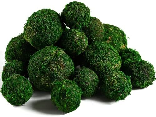 Byher Moss Balls, 18 PCS Decorative Balls for Centerpiece Bowls - 6pcs 3.2" Natural Dried Balls+ ... | Amazon (US)