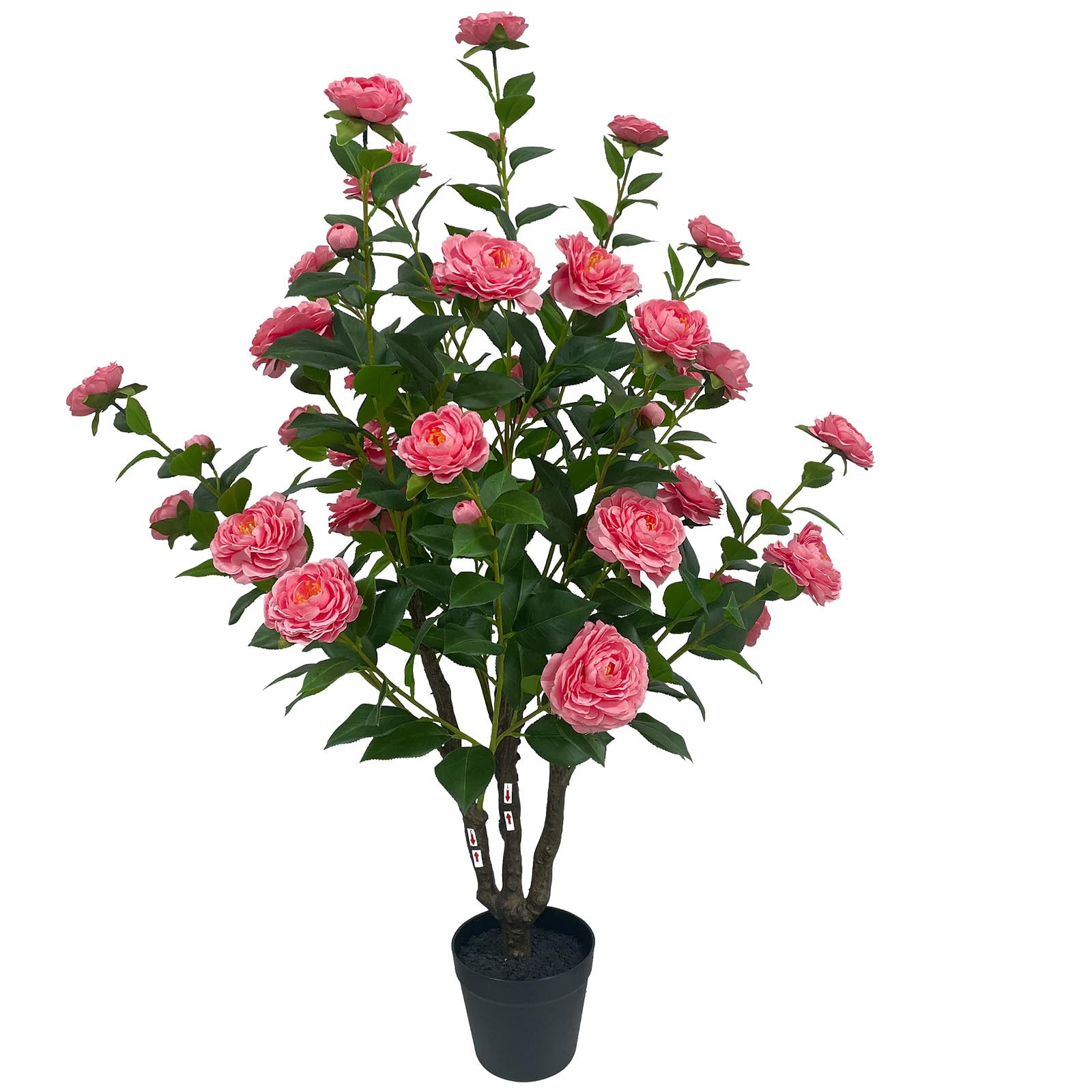 40" Artificial Camellia Tree with Vibrant Pink Flowers & Lush Green Foliage – Faux Plant for In... | Amazon (US)