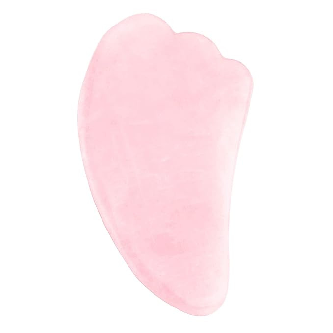 Jovivi Natural Rose Quartz Stone Gua Sha Scraping Massage Tool, Wing-Shape Healing Crystal Guasha... | Amazon (US)