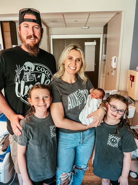 Wore our family shirts to the hospital to meet our new nephew! Uncle and auntie shirts are from Amazon and the cousin smiley face was from Etsy! 

#LTKBaby #LTKKids #LTKFamily