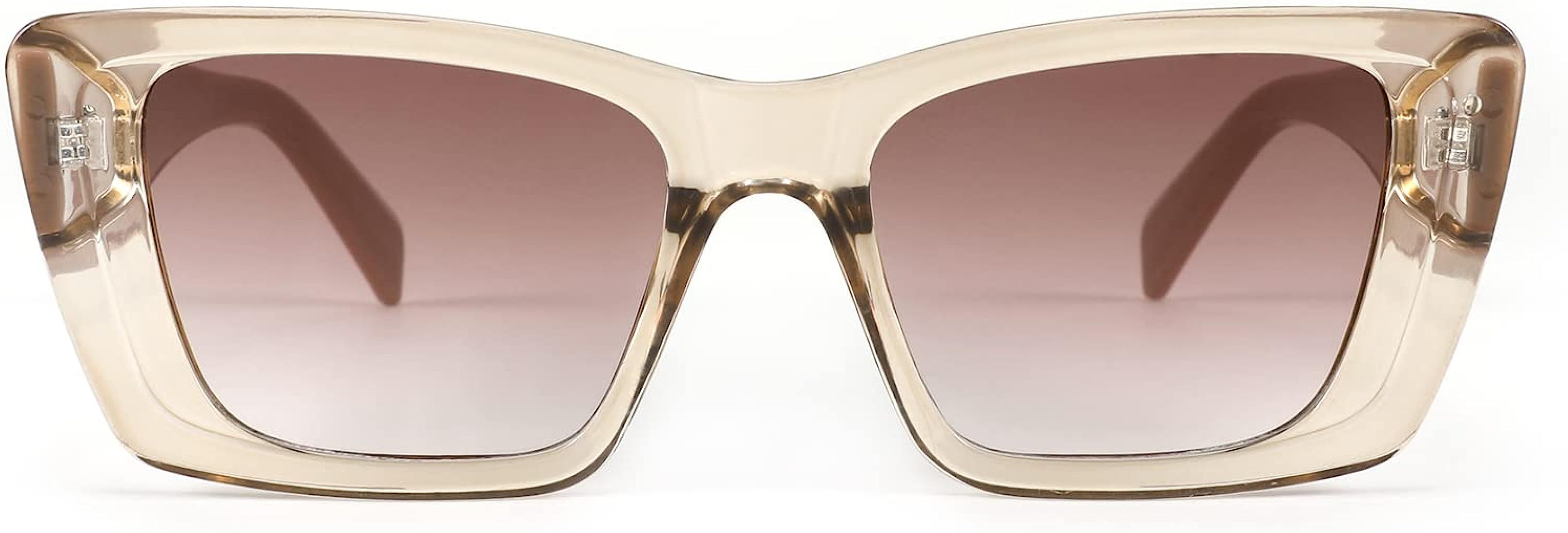 WANWAN Small Rectangle Sunglasses for Women Men Square Frames Trendy Retro 90s Glasses | Amazon (US)