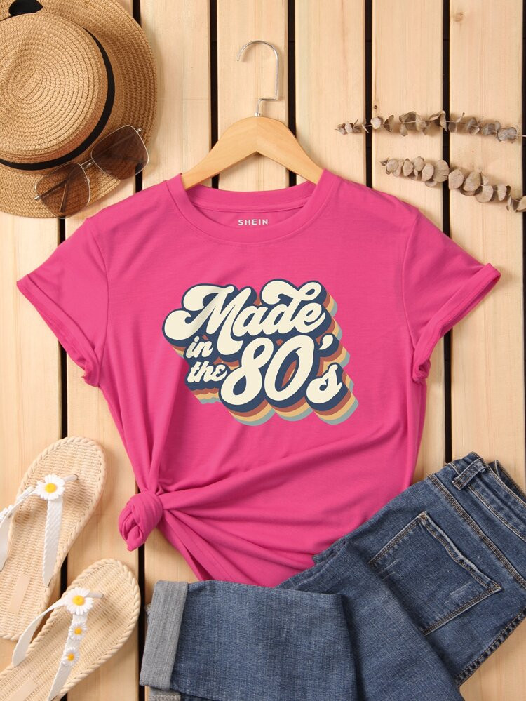 Slogan Graphic Tee | SHEIN