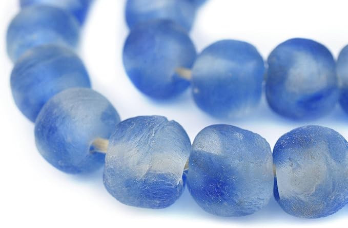 Jumbo Recycled Glass Beads - Beaded Wall Hangings - Extra Large African Sea Glass Beads 21-25mm -... | Amazon (US)