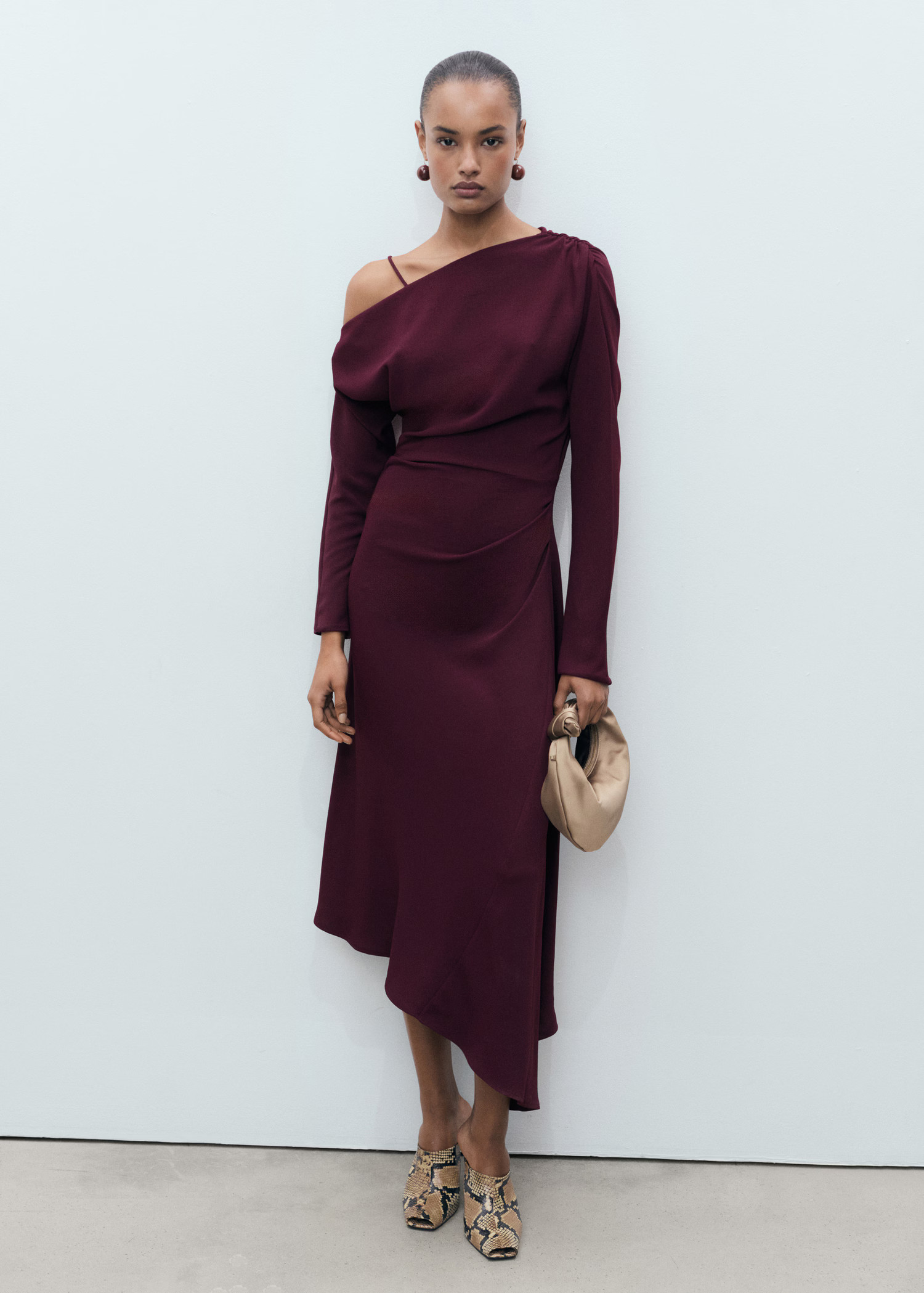 Asymmetrical midi-dress - Women | MANGO USA | Mango (US/MX/AU)