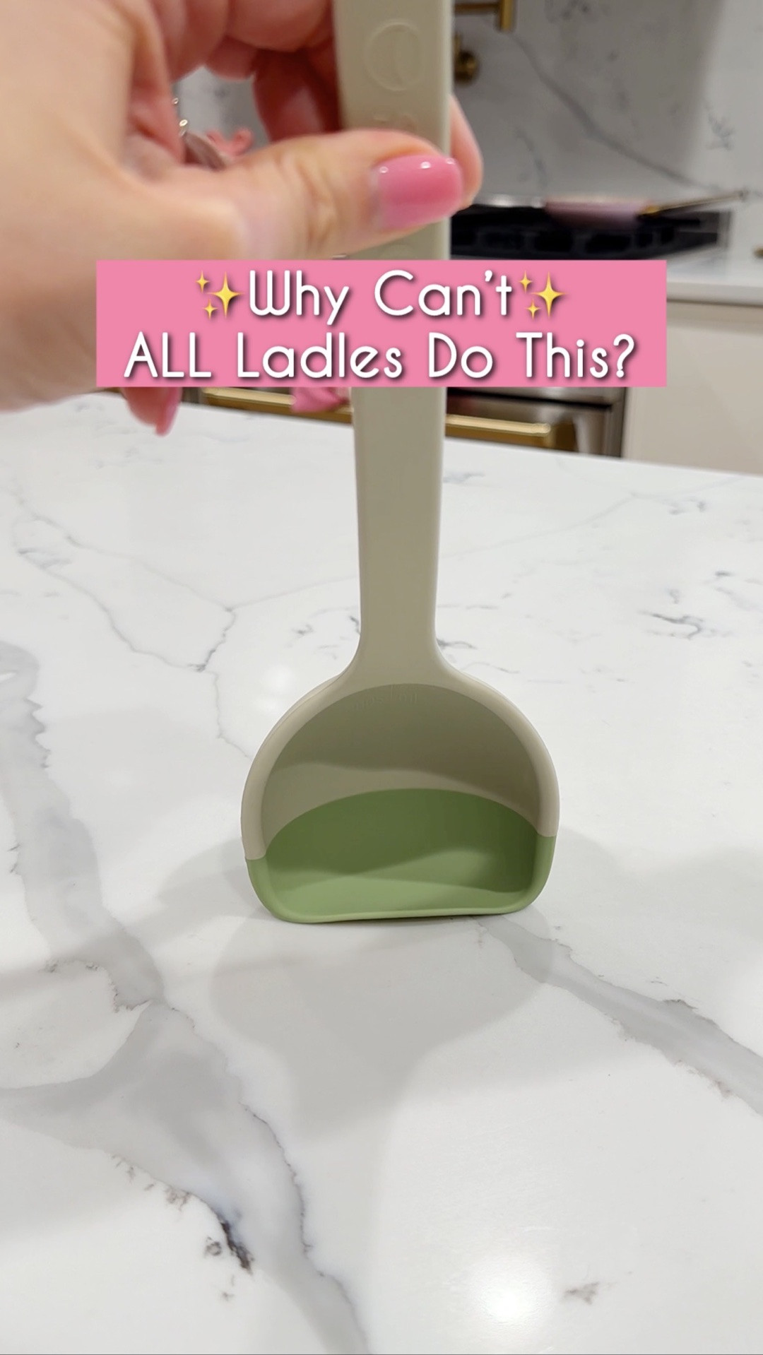 The ladle that does more than ladle. It flexes to scrape every curve of your pot so nothing gets left behind. No waste, no stuck‑on food, and it’s safe for nonstick cookware. Linking it for you!
#kitchenfinds #amazonfinds #kitchenessentials

#LTKHome #LTKHome #LTKmomlife #LTKSaleAlert