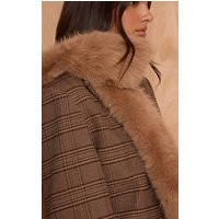 Camel Soft Faux Fur Scarf | PrettyLittleThing UK
