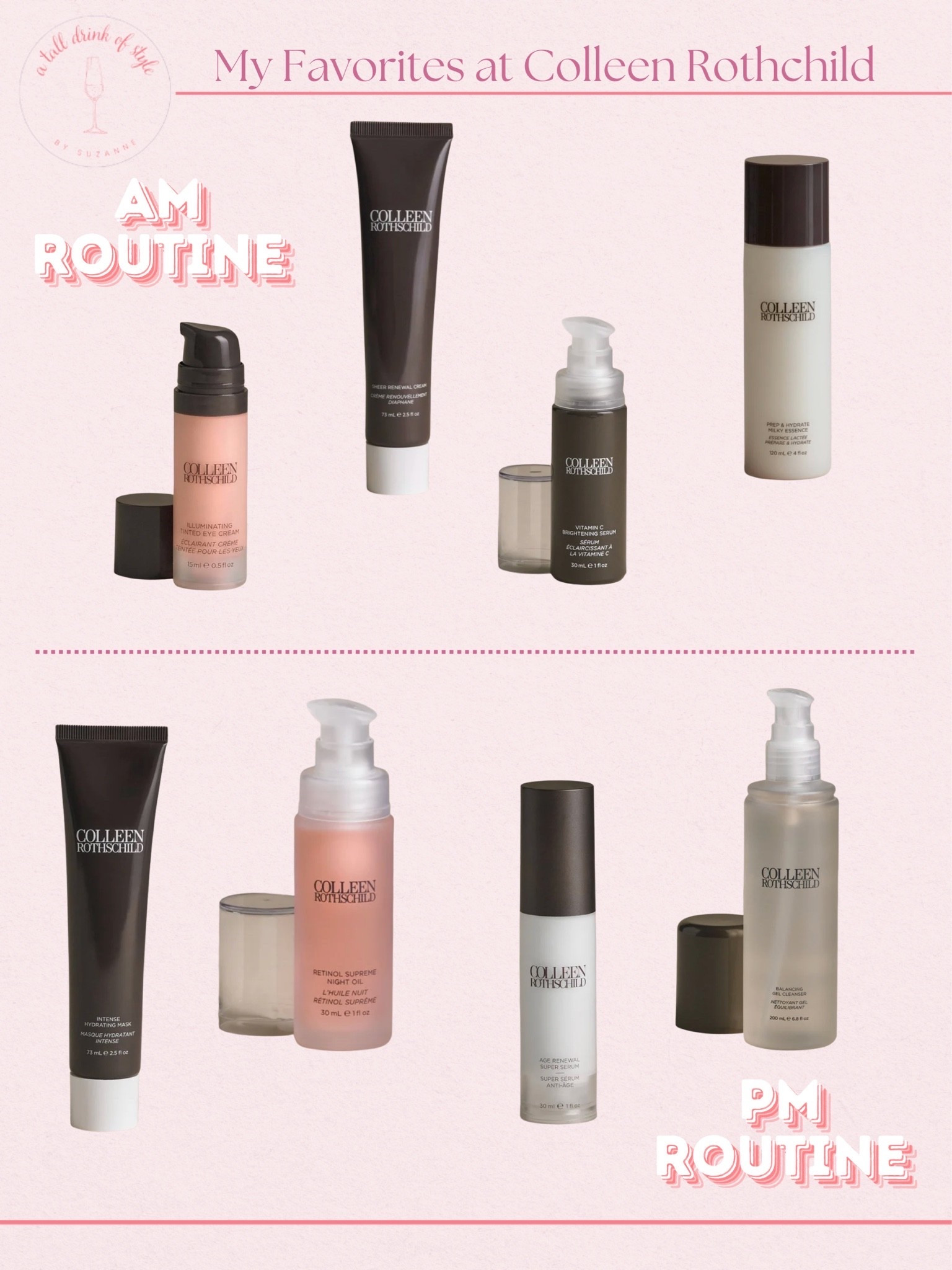 My daily routine from Colleen Rothschild. 

This skincare has been a game changer for my mature skin. Good skincare over 50 is hard to come by!

#LTKBeauty #LTKSaleAlert #LTKselfcare