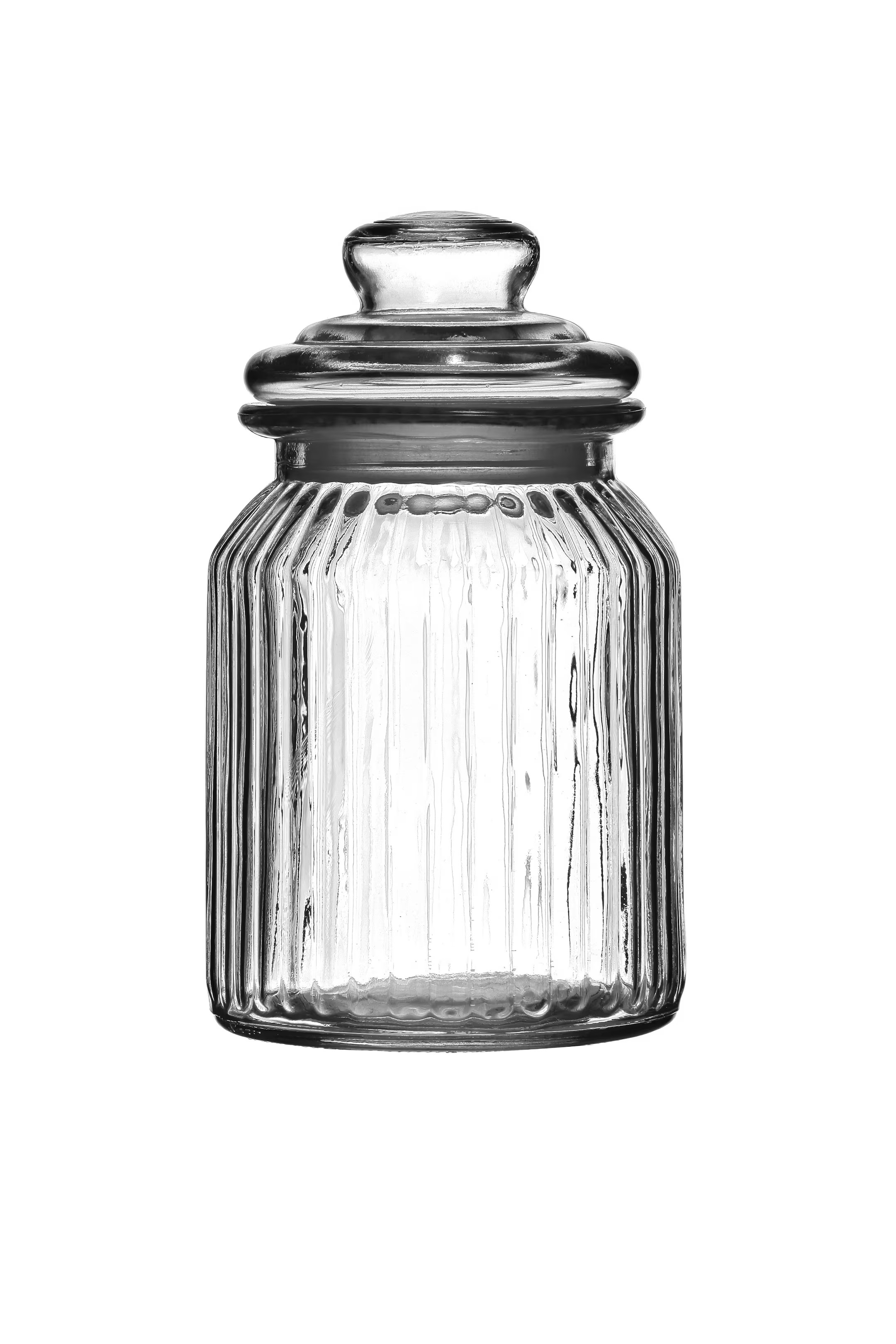 Ribbed Glass Storage Jar | H&M (UK, MY, IN, SG, PH, TW, HK)