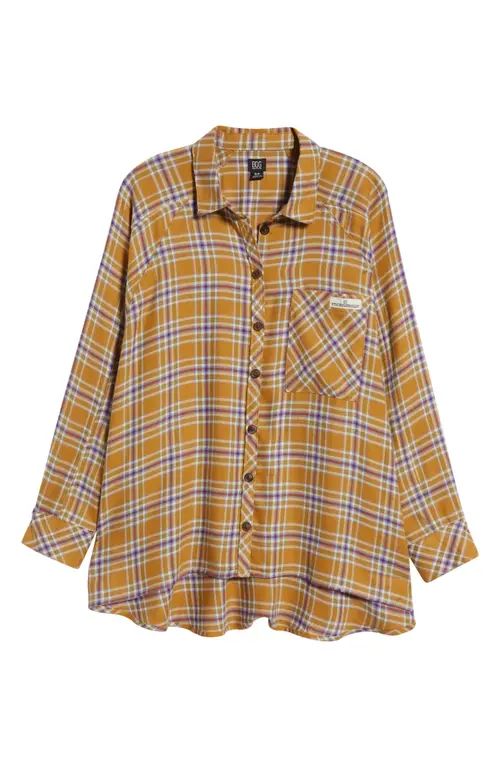 Brendon High-Low Flannel Button-Up Shirt | Nordstrom