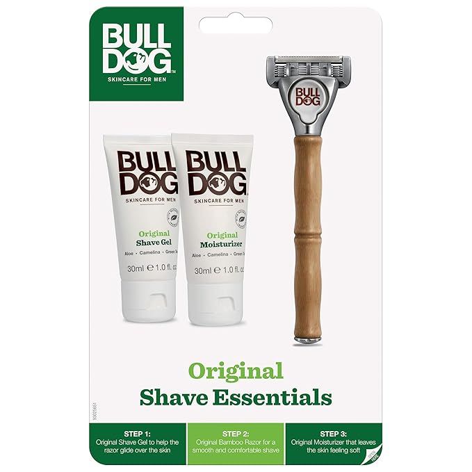 Bulldog Skincare and Grooming Original Razors for Men Shave Kit with Original Shave Gel and Origi... | Amazon (US)