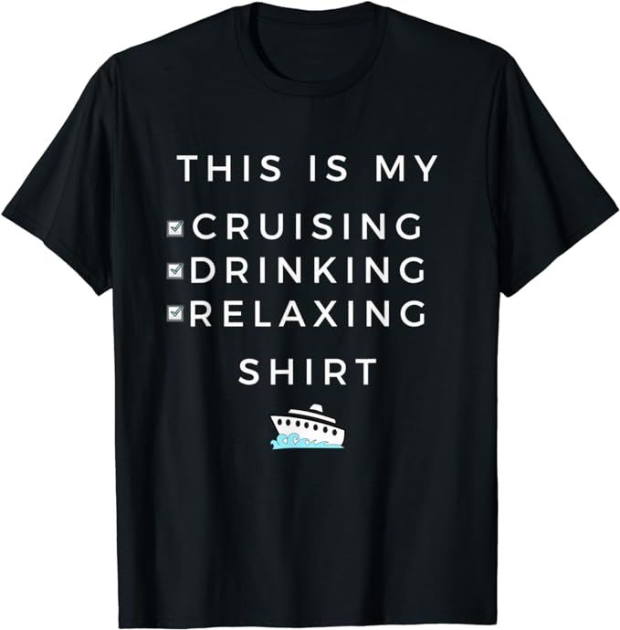 This is My Cruising Drinking Shirt - Tee for Cruise Vacation | Amazon (US)