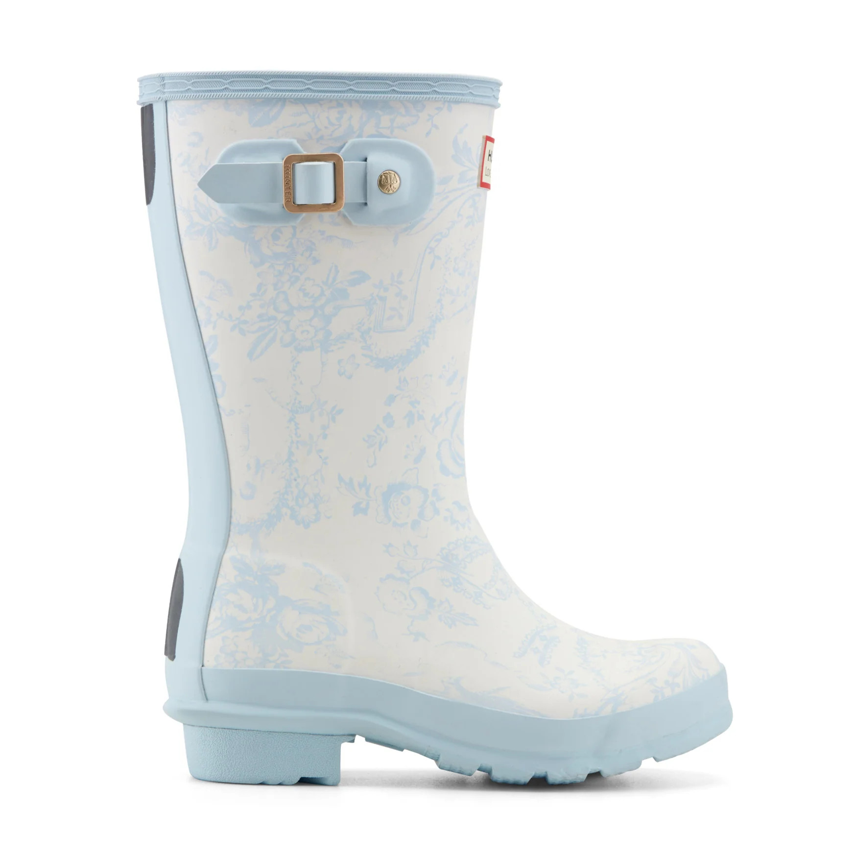 Hunter X LoveShackFancy Big Kids' Original Short Toscana Toile Rain Boots - Blue Bow Print | Hunt... | Hunter Boots