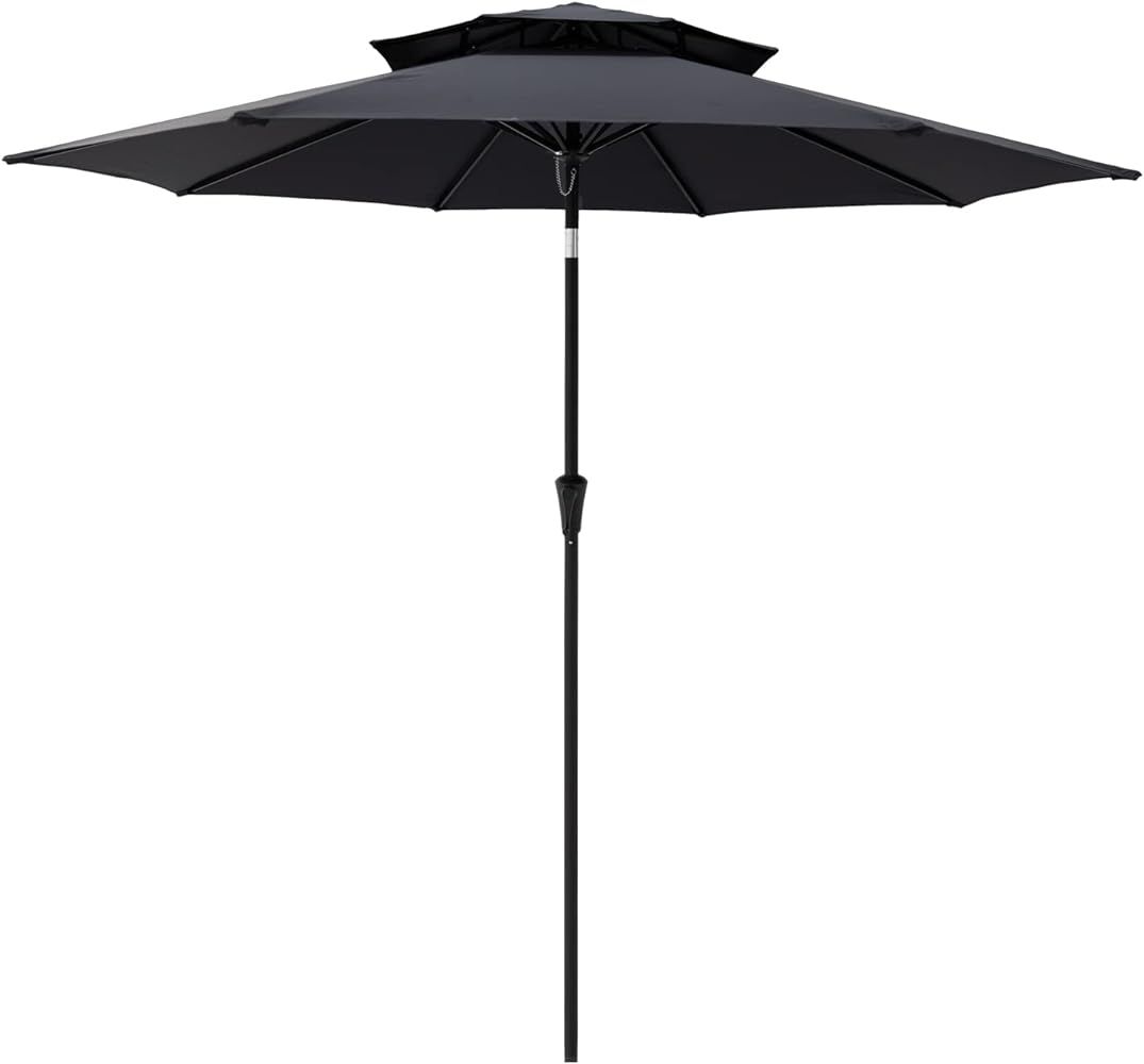 Jarka&Co 9 ft Double Top Patio Market Table Umbrella with Tilt for Outdoor | Amazon (CA)