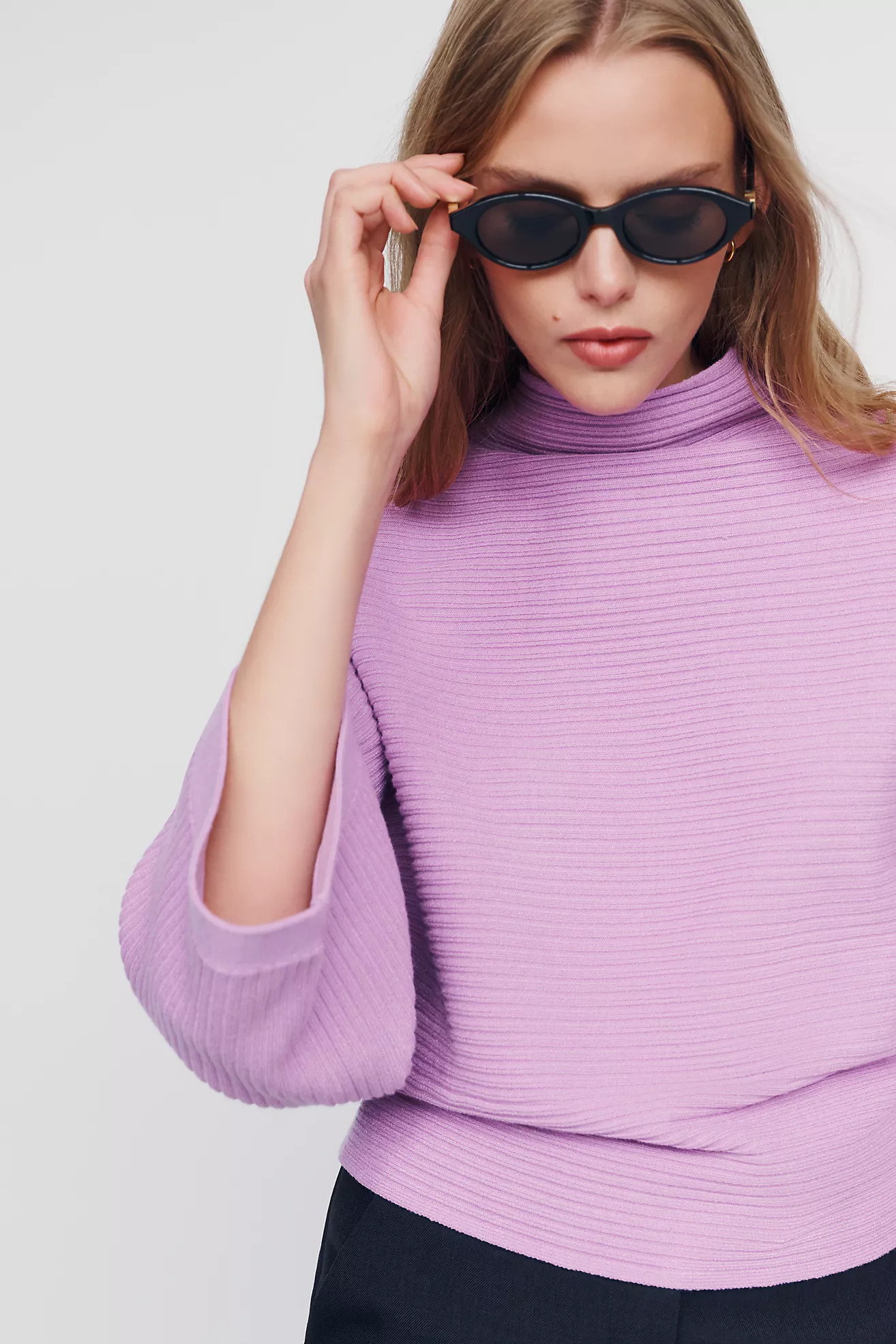 By Anthropologie Mock-Neck Wide-Sleeve Sweater | Anthropologie (US)