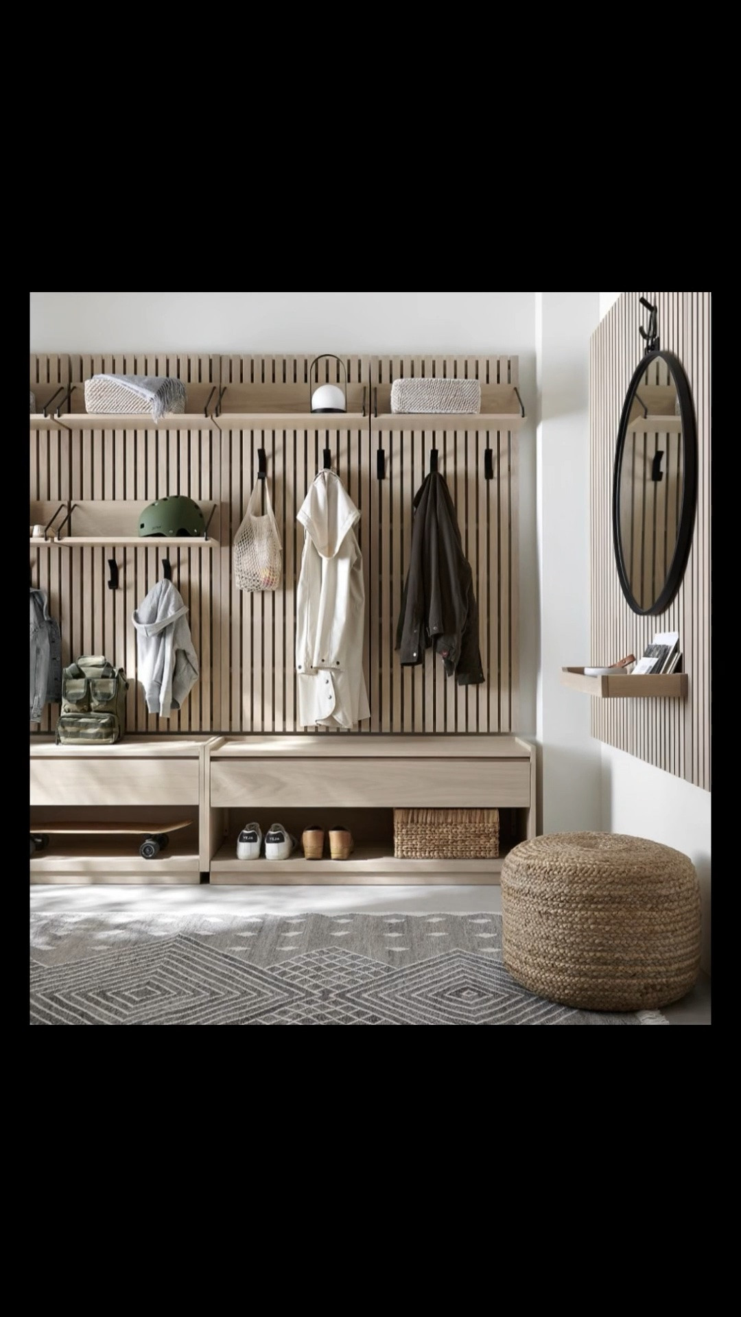 Batten 47.5" White Oak Storage Bench and Panel Set with Reversible Shelf

#LTKMidsize #LTKOver40 #LTKHome