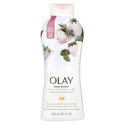 Olay, Fresh Outlast Body Wash, White Strawberry & Mint, 22 fl oz (650 ml) | iHerb