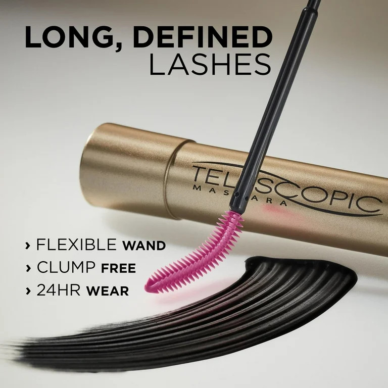 L'Oreal Paris Telescopic Original Washable Mascara, Blackest Black, 0.27 fl oz | Walmart (US)