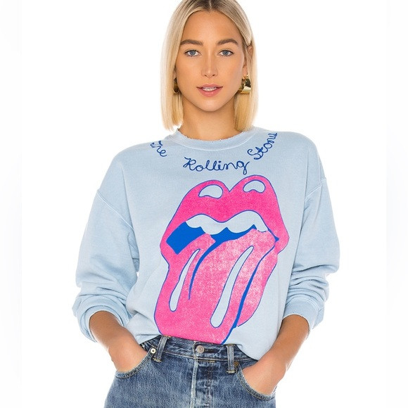 Madeworn: The Rolling Stones Chainstitch Sweatshirt in Blue Haze XS | Poshmark