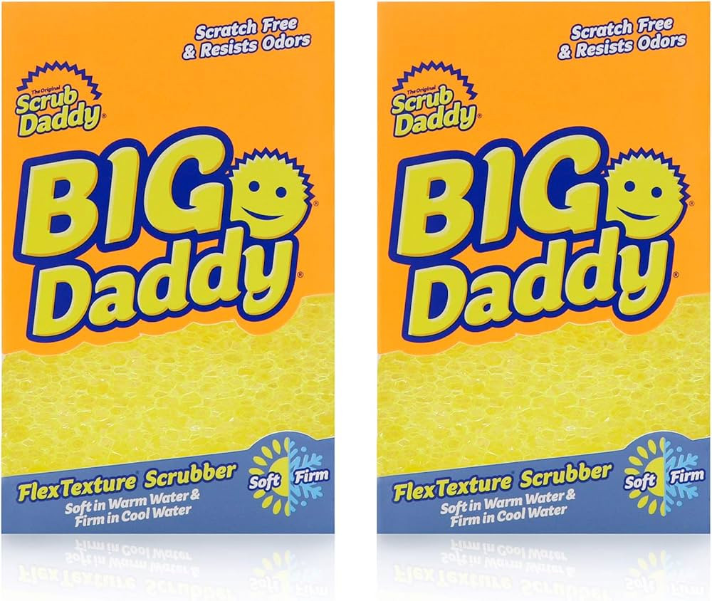 Scrub Daddy Large Sponge - Big Daddy - Scratch-Free Sponge for Dishes and Home, Odor Resistant, C... | Amazon (US)