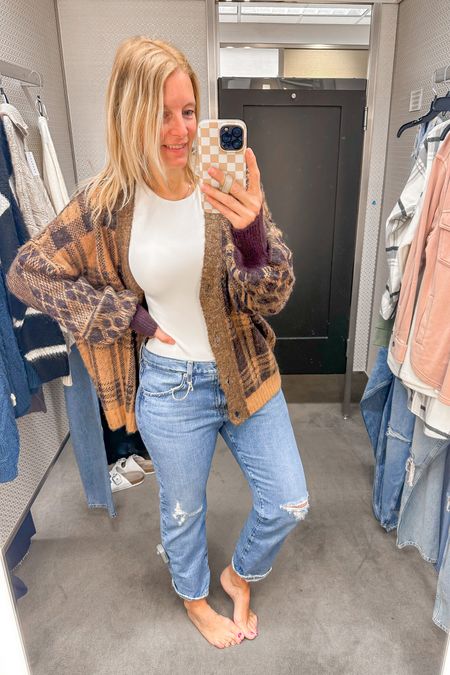 Love this cardigan for fall! I’m wearing a medium and is perfectly oversized. 
Bodysuit is a medium and is buttery soft
jeans are a 31! 
everything tts 

#LTKstyletip #LTKFind #LTKxNSale