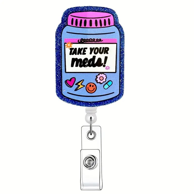 Medicine Bottle Retractable Badge Reel name Badge Holder - Temu | Temu Affiliate Program