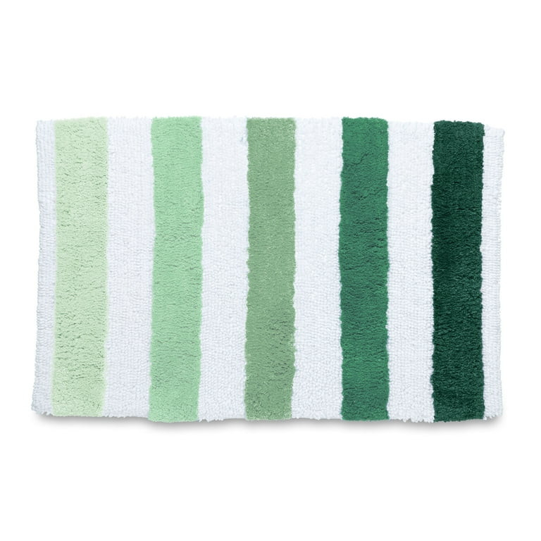 Gap Home Kids Ombre Stripe Organic Cotton Non-Slip Bath Rug, Green, 20"x30" | Walmart (US)