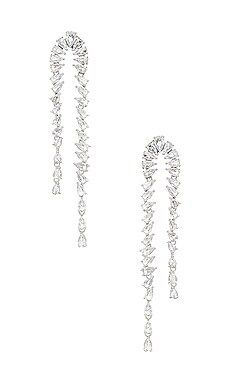 SHASHI Pear Diamond Drop Earring in Silver from Revolve.com | Revolve Clothing (Global)