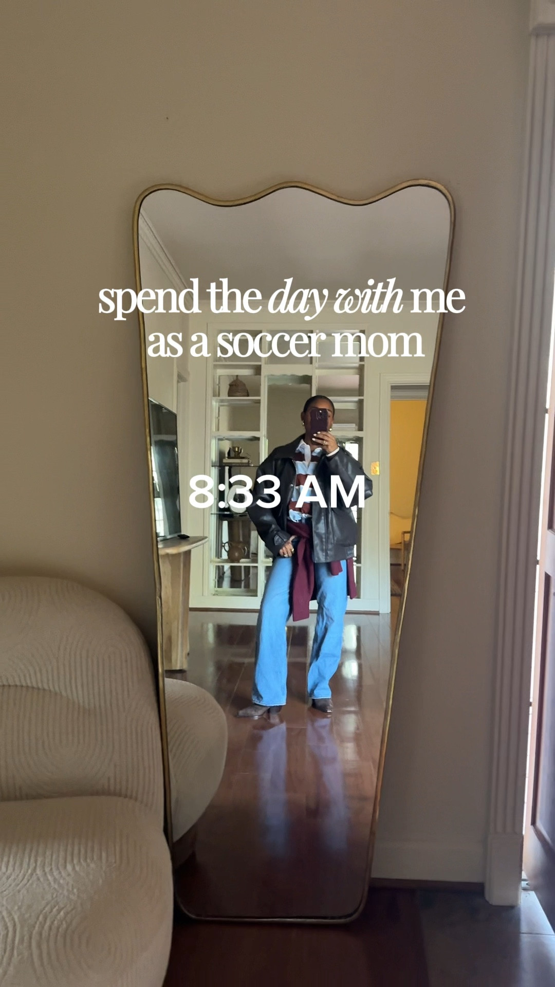 Faux leather jacket, rugby inspired shirt, sweater, jeans, boots 

#LTKmomlife #LTKdayinmylife #LTKootd