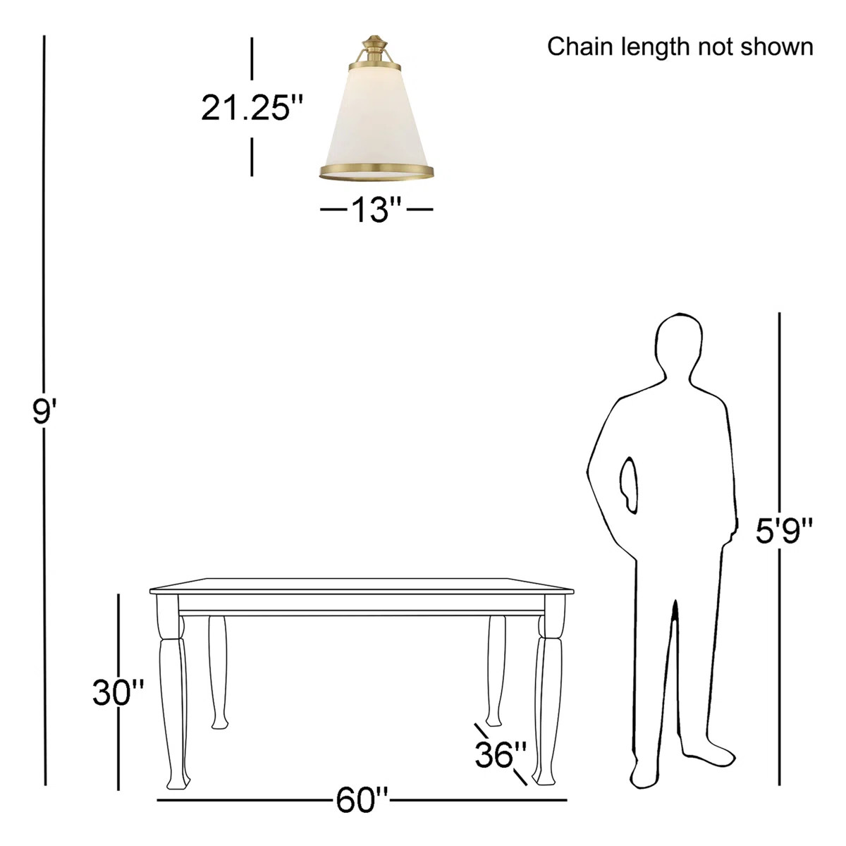 Maldanado 1 - Light Single Cone Pendant in Warm Brass | Wayfair North America